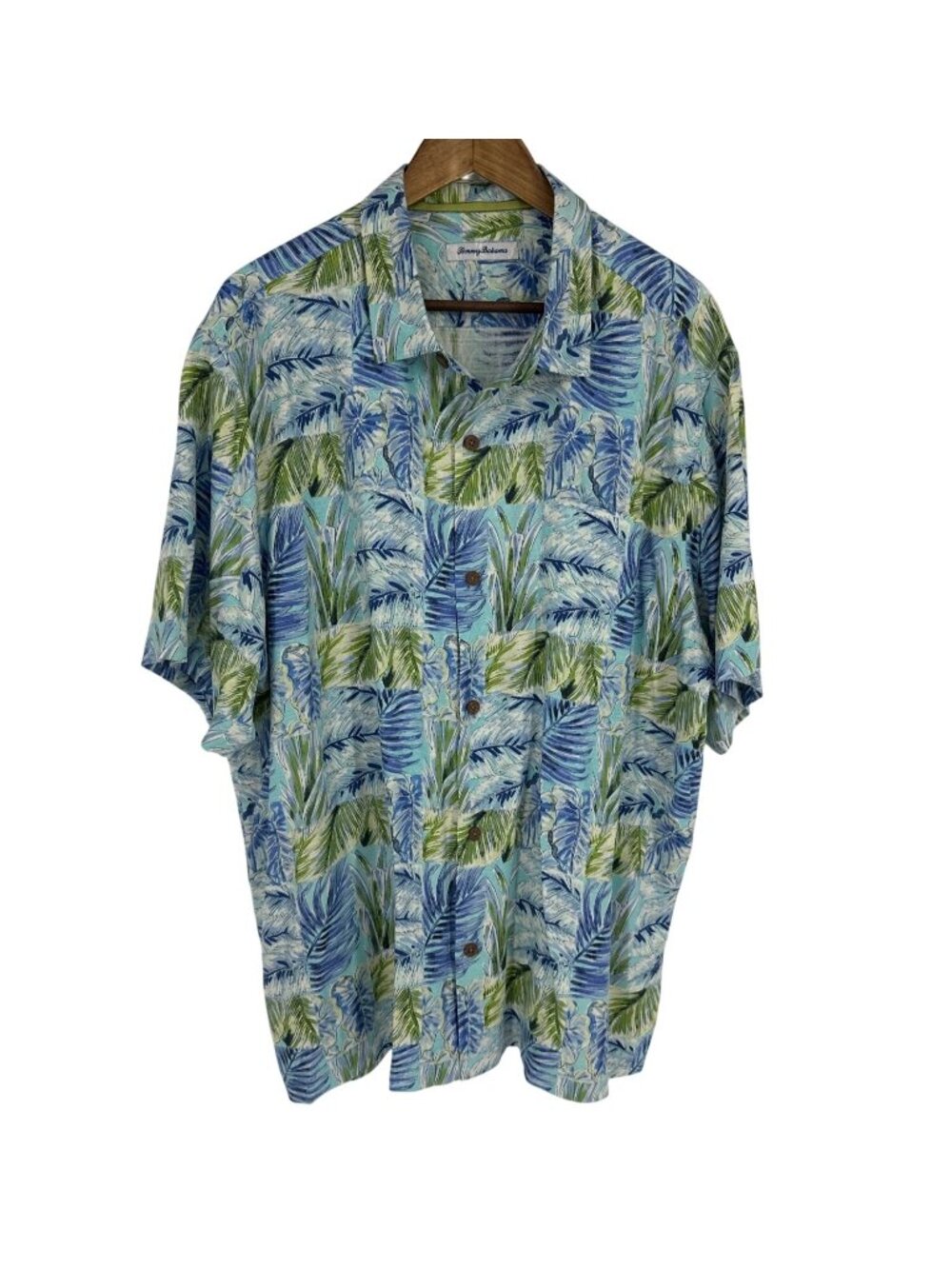 Tommy Bahama Mens Tropical Print Hawaiian Shirt Button Front Short Sleeve Sz XXL